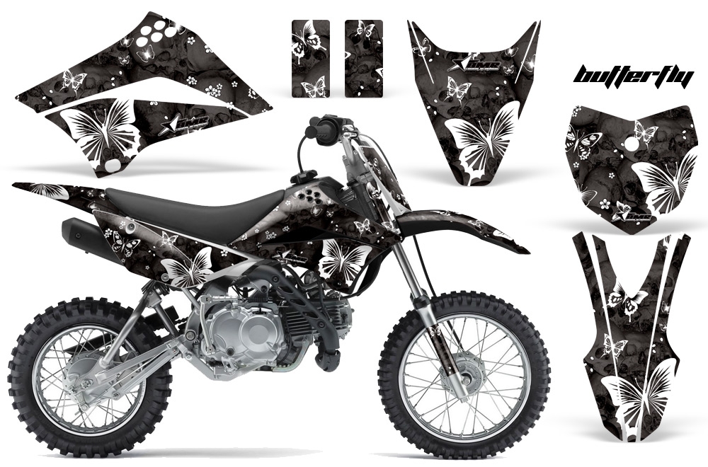 Kawasaki KLX 110L 10-11 NP Graphic Kit BUTTERFLY-BLACK